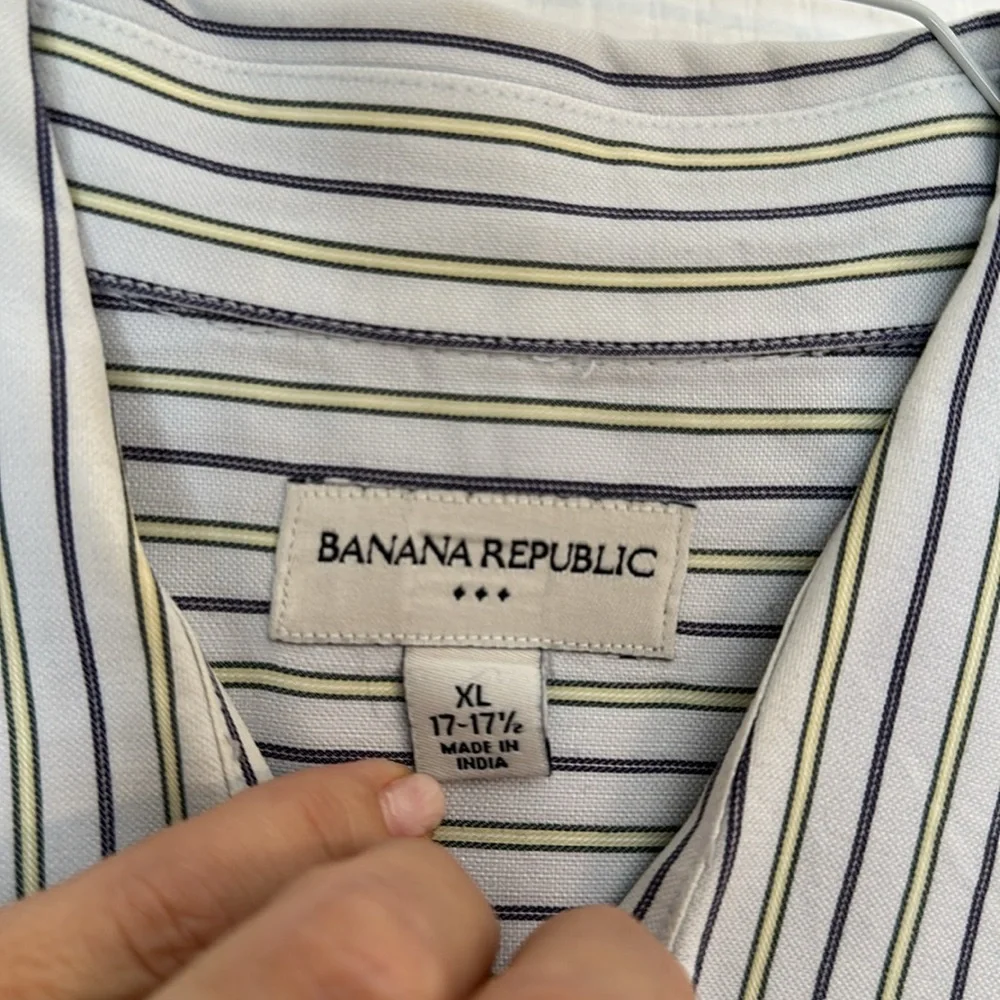 BANANA REPUBLIC Button Down Shirt Mens 17-17.5 XL